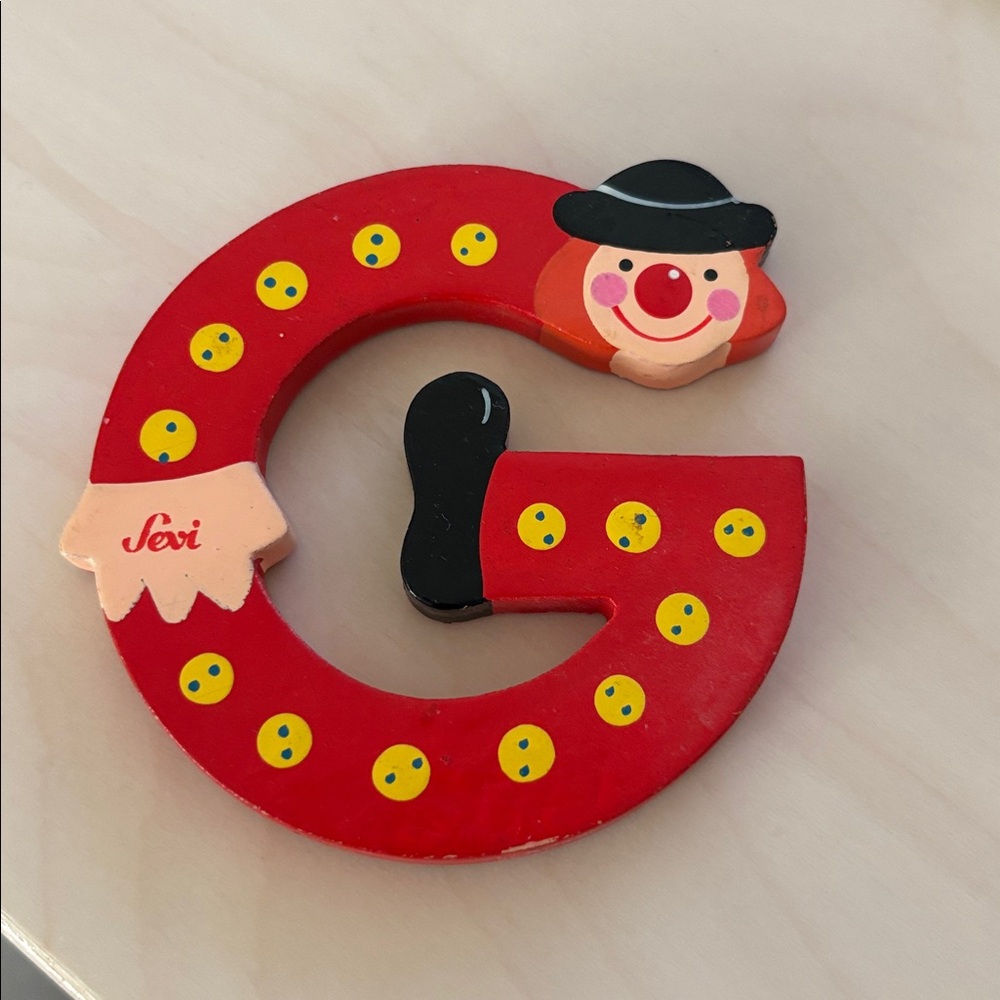 Sevi Clown Wooden Letter - G